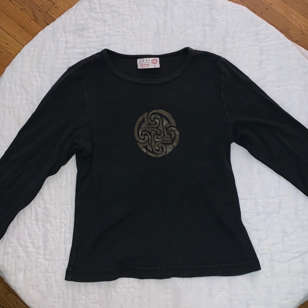 VINTAGE QUARTER SLEEVE TOP